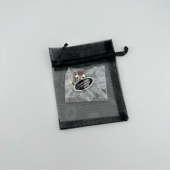 Swarovski Crystal Ruby Red Ladybug Necklace Silver - Picture 8 of 9